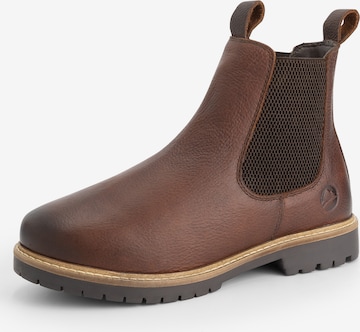 Travelin Chelsea Boots 'Romstad' i brun: forside