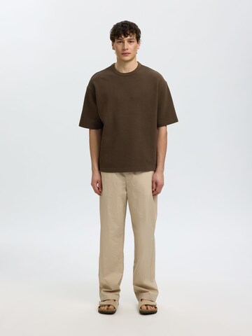 T-Shirt SELECTED en marron