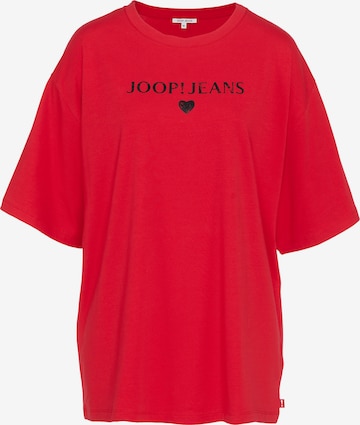 Joop Jeans - Camisa de pijama ' After Dark Loose Fit ' em vermelho: frente