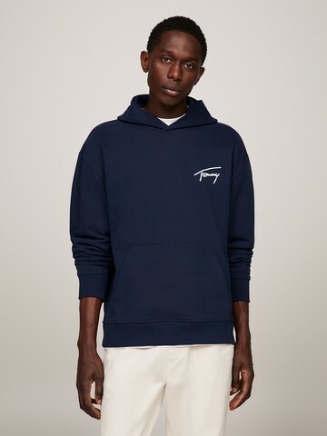 Tommy Jeans - Sudadera con cremallera en azul: frente