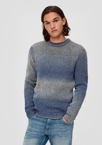 Pull-over QS en bleu : devant