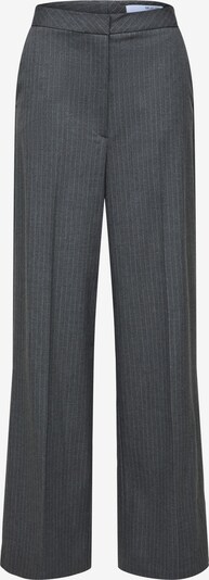 SELECTED FEMME Pantalon à plis 'Anni' en gris foncé / blanc, Vue avec produit