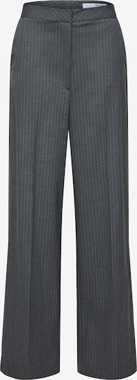 SELECTED FEMME Trousers with creases 'Anni' in Dark grey / White, Item view