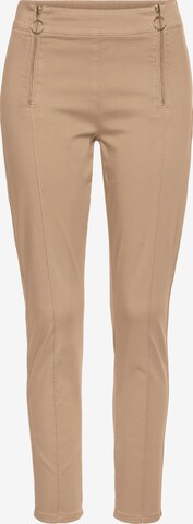 Skinny Jeggings LASCANA en beige : devant