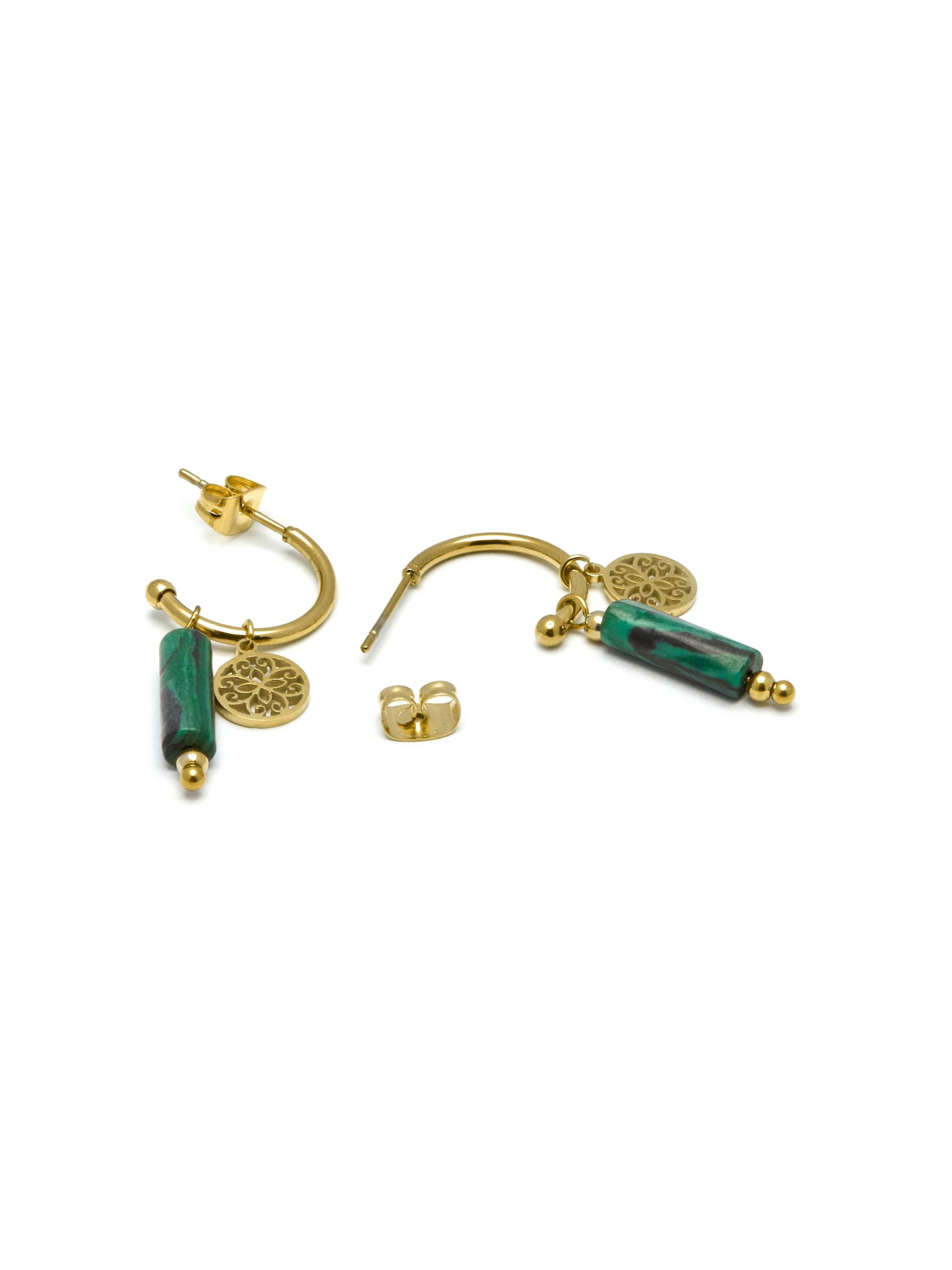 Luxenter Earrings 'Nadu' in Green