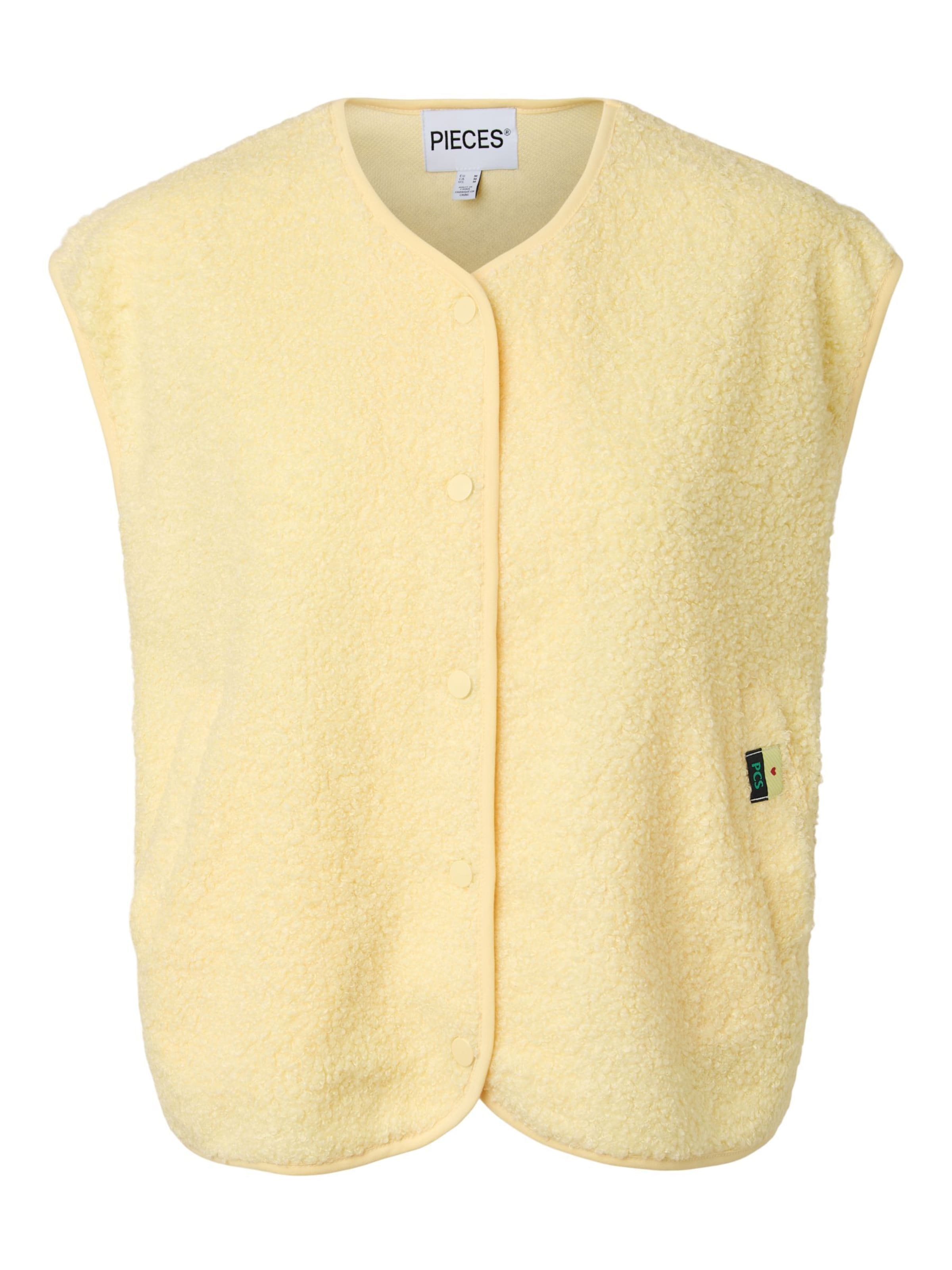 Gilet 'PCKATTY' di PIECES in giallo: frontale