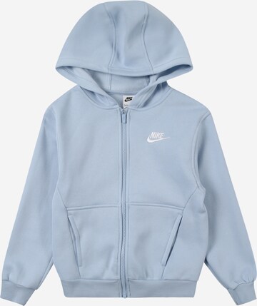 Nike Sportswear Sweat jacket 'CLUB FLEECE' in Blue: front
