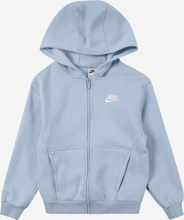 Nike Sportswear Sweatjacke 'CLUB FLEECE' in Blau: Vorderseite