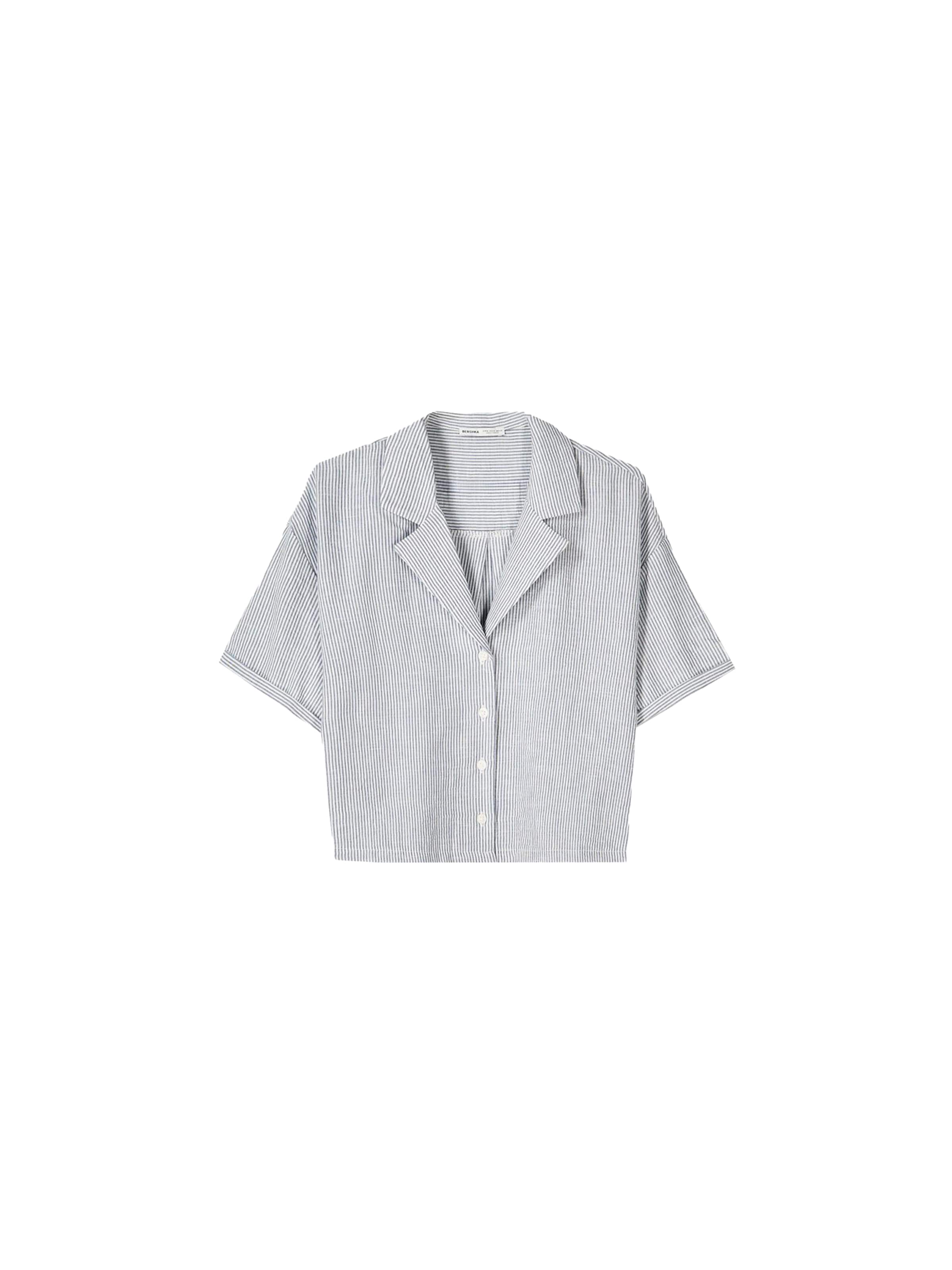 Chemisier Bershka en bleu : devant