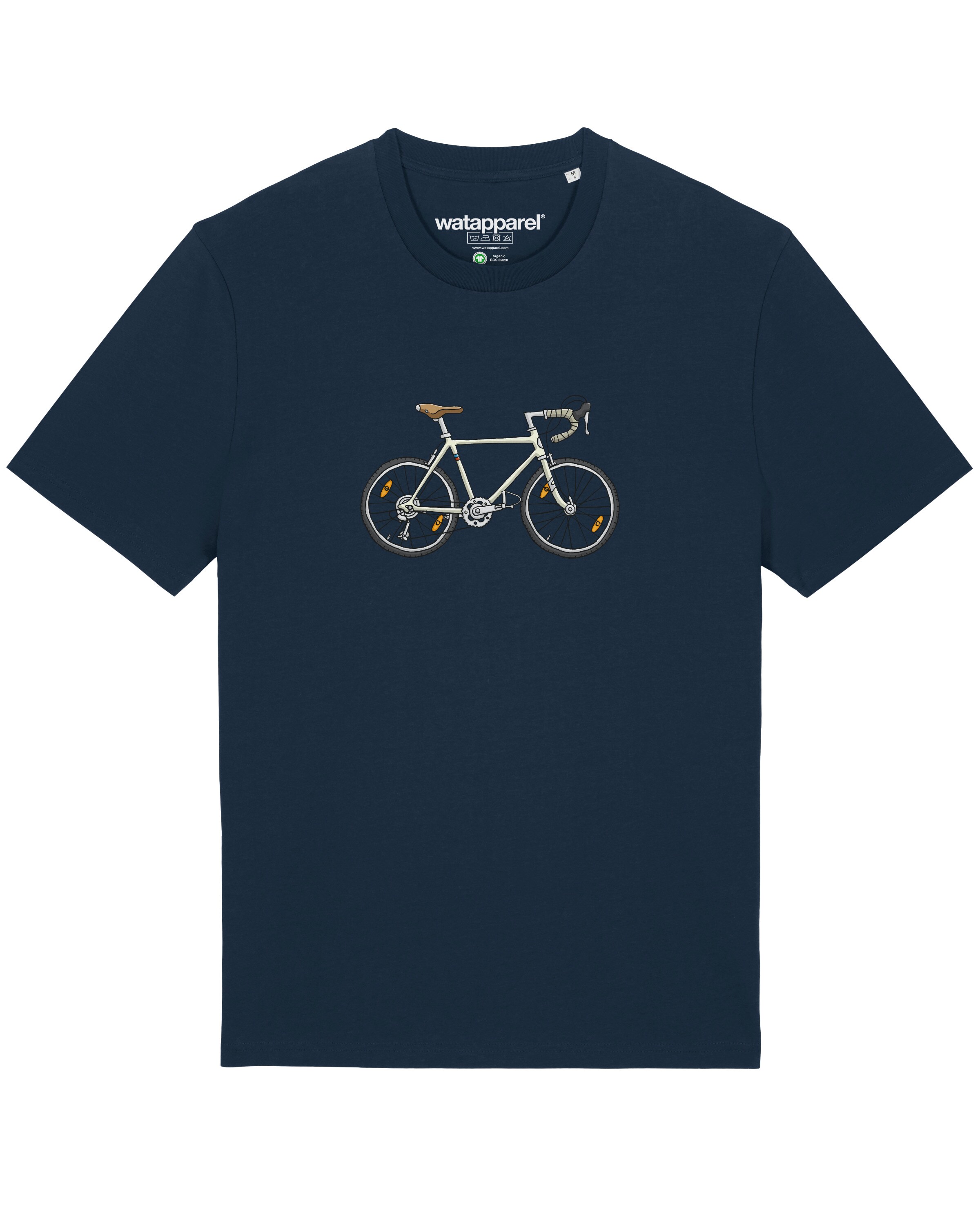 Maglietta ' Doodle Bike ' di Watapparel in blu: frontale