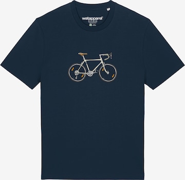 Maglietta ' Doodle Bike ' di Watapparel in blu: frontale
