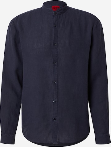 HUGORegular Fit Košulja 'Elvory' - plava boja: prednji dio