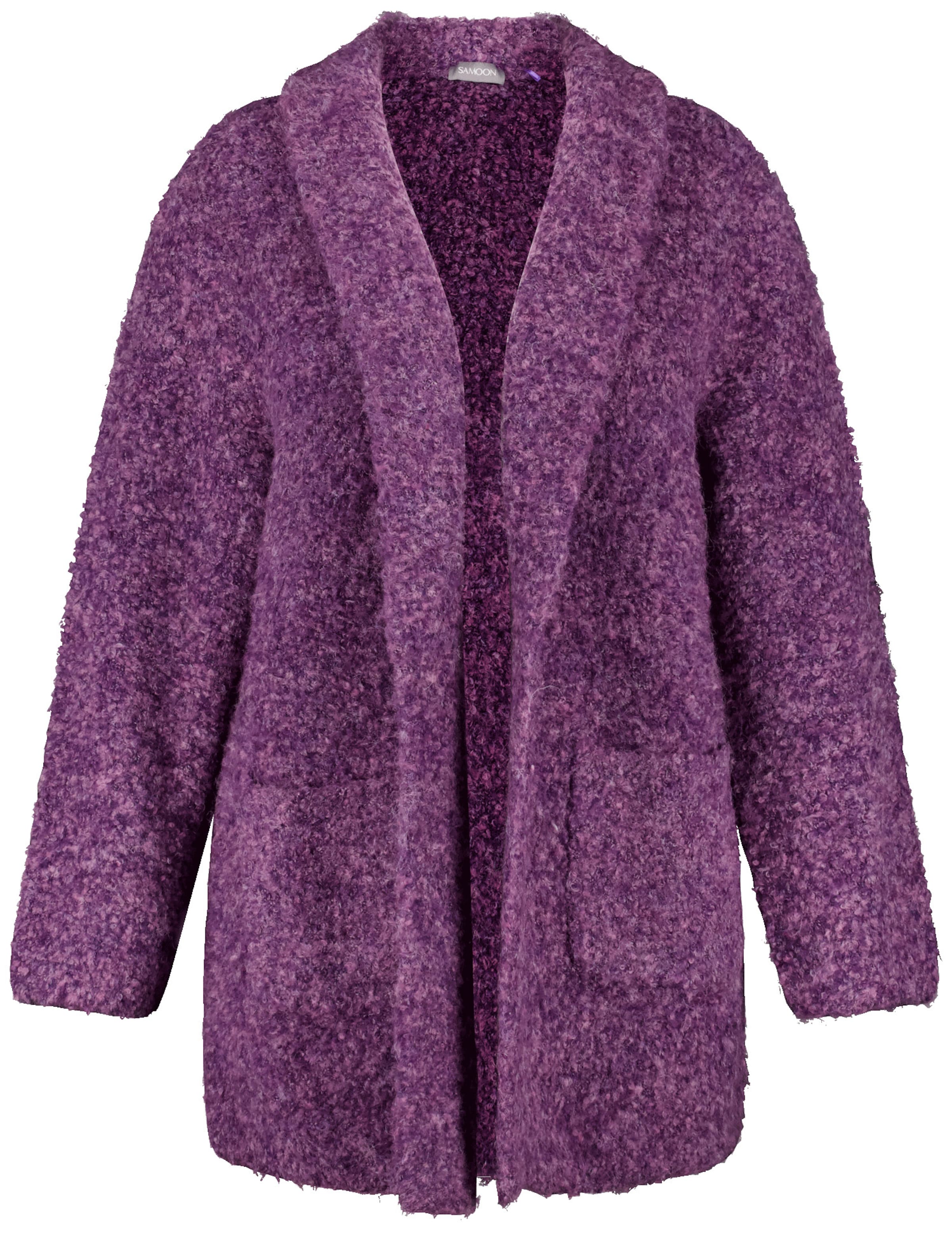 SAMOON Gebreid vest in Lila: voorkant