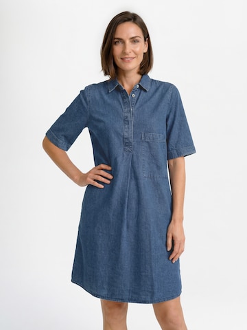 Marie Lund Blousejurk ' Lisa ' in Blauw: voorkant