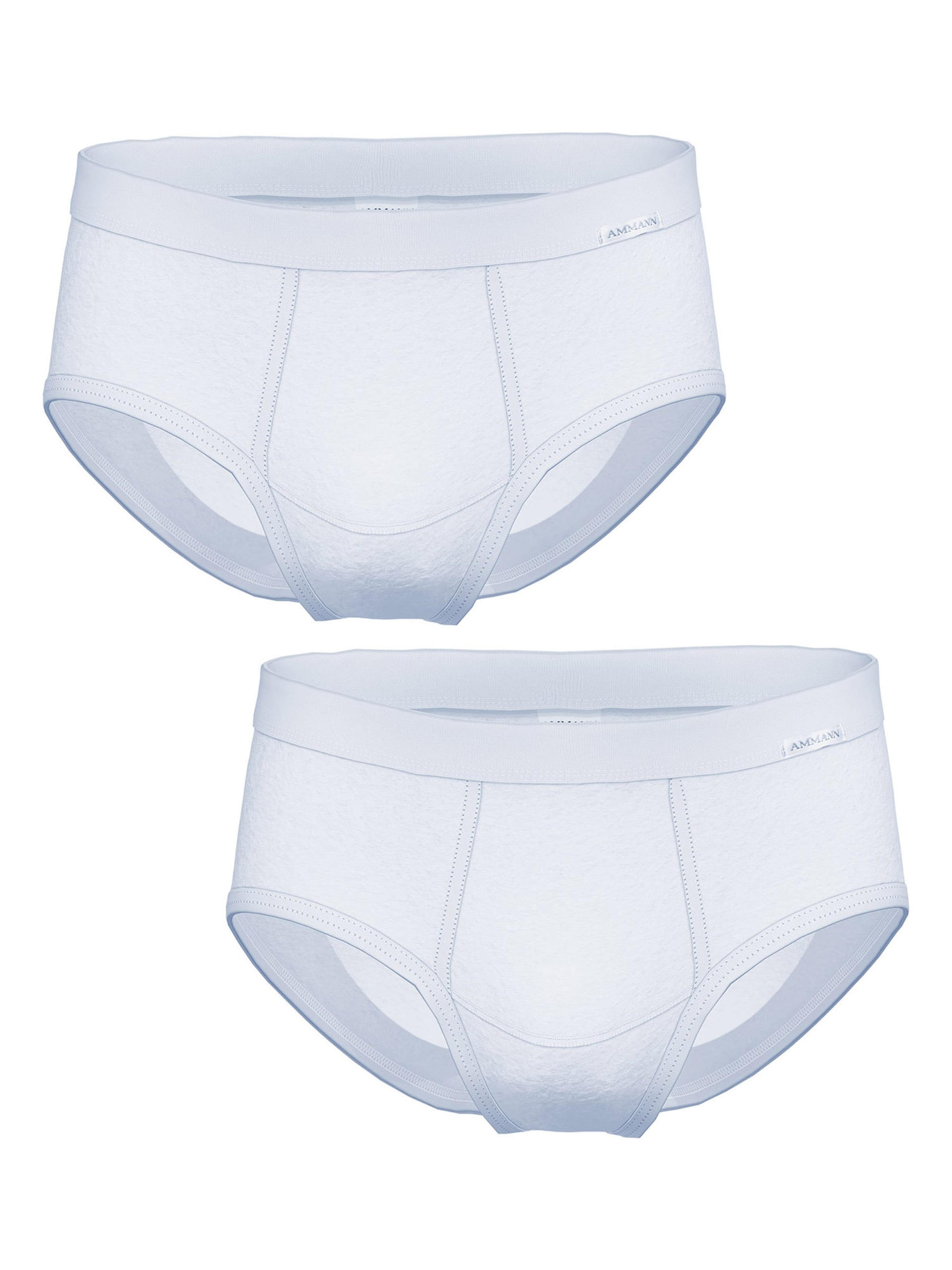 Ammann Slip ' Premium Feinripp ' in White: front
