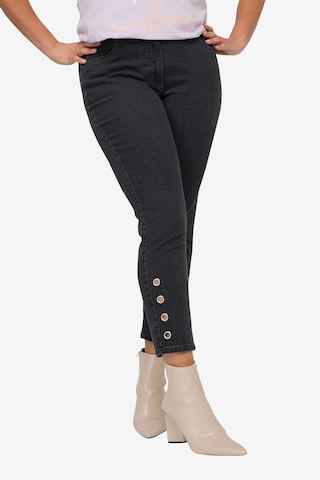 MIAMODA Tapered Jeans in Grijs: voorkant