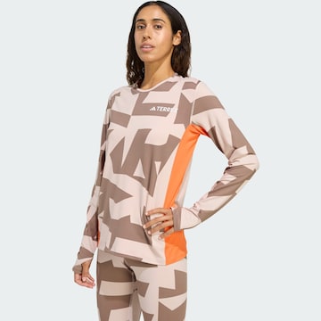 ADIDAS TERREX Functioneel shirt 'Multi Synthetic Base Layer' in Bruin