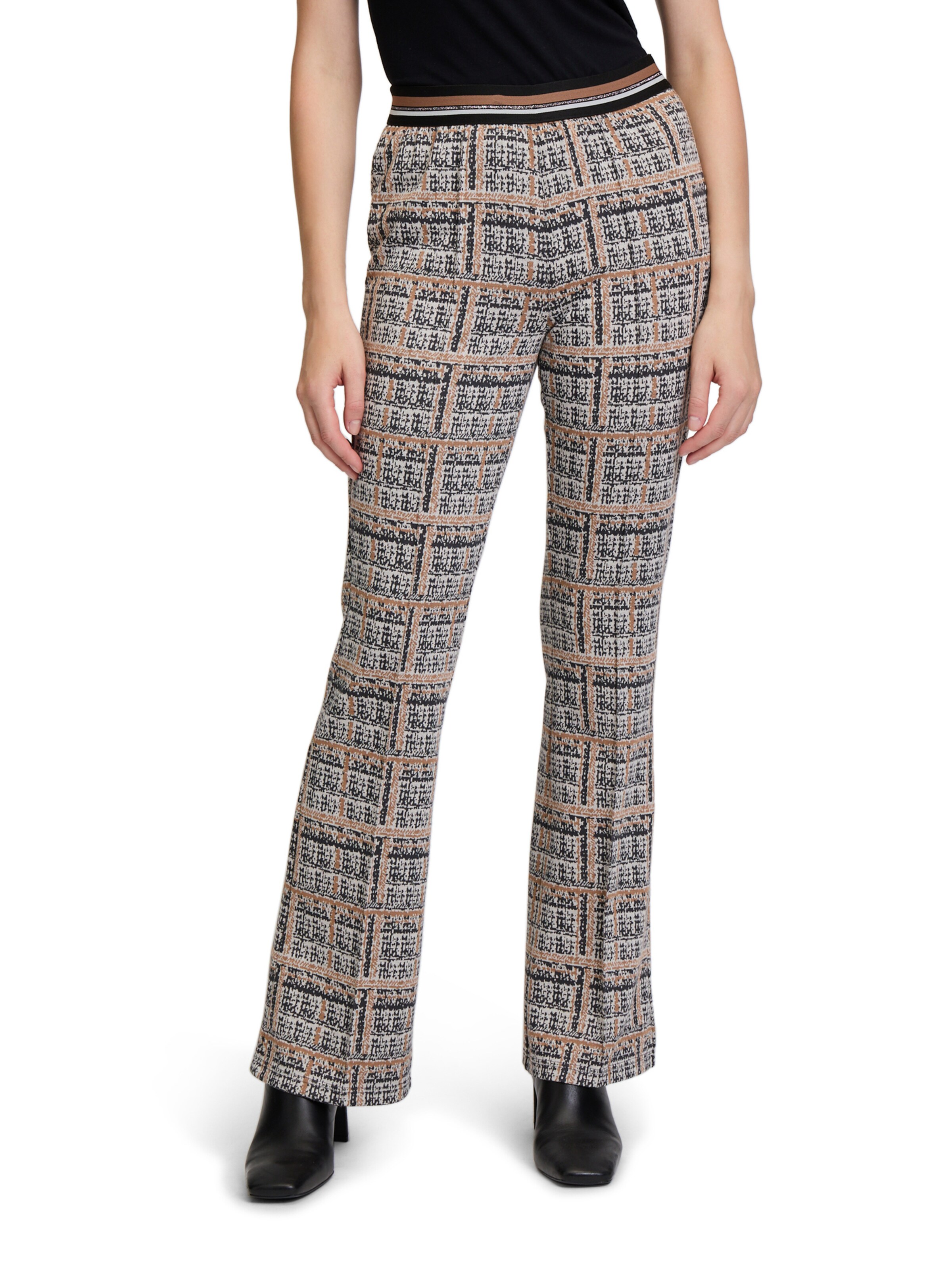 Betty Barclay Slimfit Karo-Hose Slim Fit in Grau: Vorderseite
