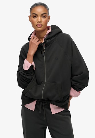 Superdry Sweatjacke in Schwarz: Vorderseite
