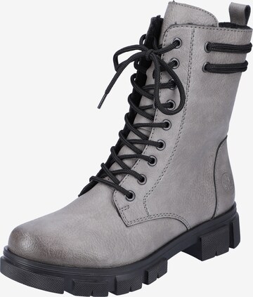 Rieker Lace-Up Ankle Boots 'Y7117' in Grey: front