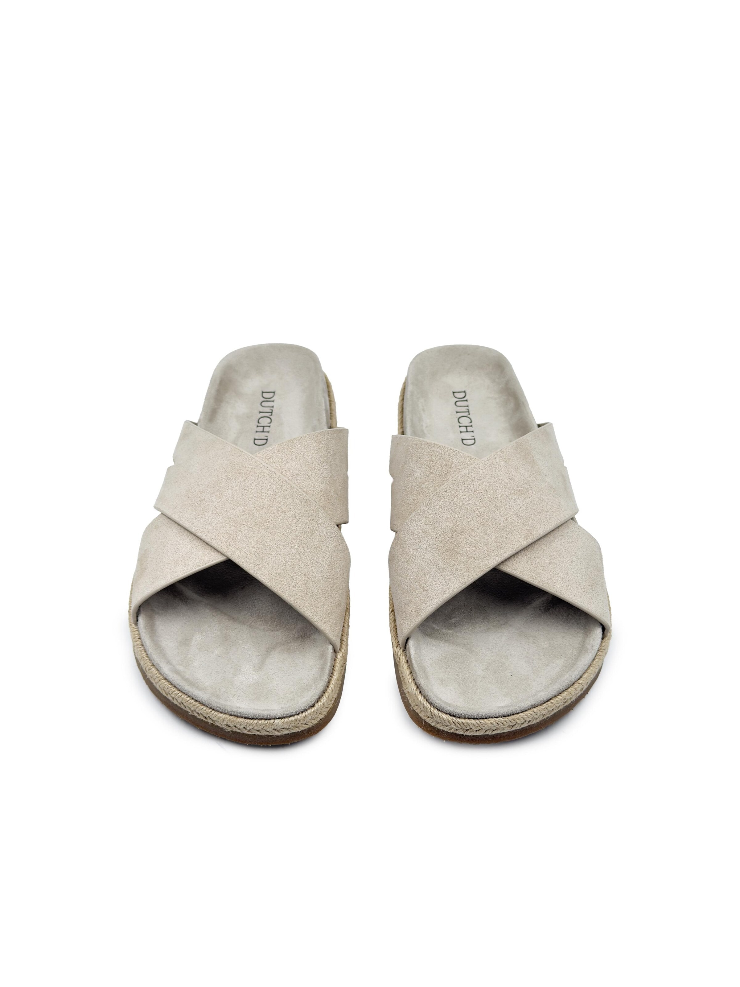 Dutch'D Klapki 'Dune Cross Sandal Sand' w kolorze beżowy