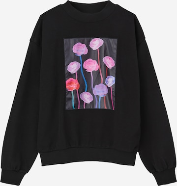 s.Oliver Sweatshirt in Zwart: voorkant