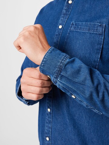 TOM TAILOR DENIM Regular fit Button Up Shirt in Blue