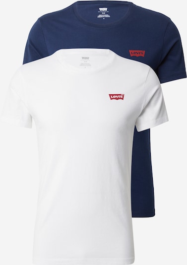 Marškinėliai 'Graphic Crewneck Tee - 2 Pack' iš LEVI'S ®, spalva – tamsiai mėlyna / raudona / balta, Prekių apžvalga