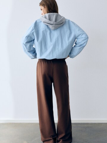 Wide Leg Pantalon Pull&Bear en marron