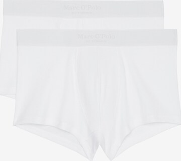 Marc O'Polo Boxershorts ' Iconic Rib ' in Wit: voorkant