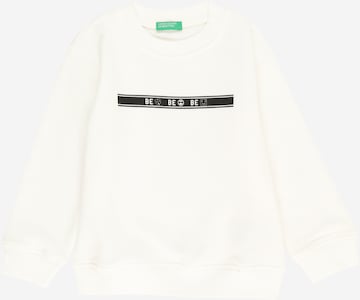 UNITED COLORS OF BENETTONSweater majica - bijela boja: prednji dio