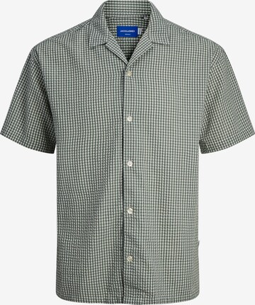 JACK & JONES - Ajuste confortable Camisa 'Easter Palma' en verde: frente