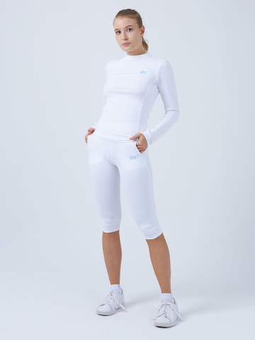 SPORTKIND Funktionsshirt 'High Neck Long Sleeve Shirt'‌‌‌‌‌‌‌ in Weiß: Vorderseite