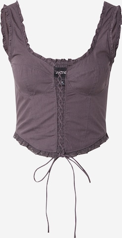 Monki Blouse in Grey: front