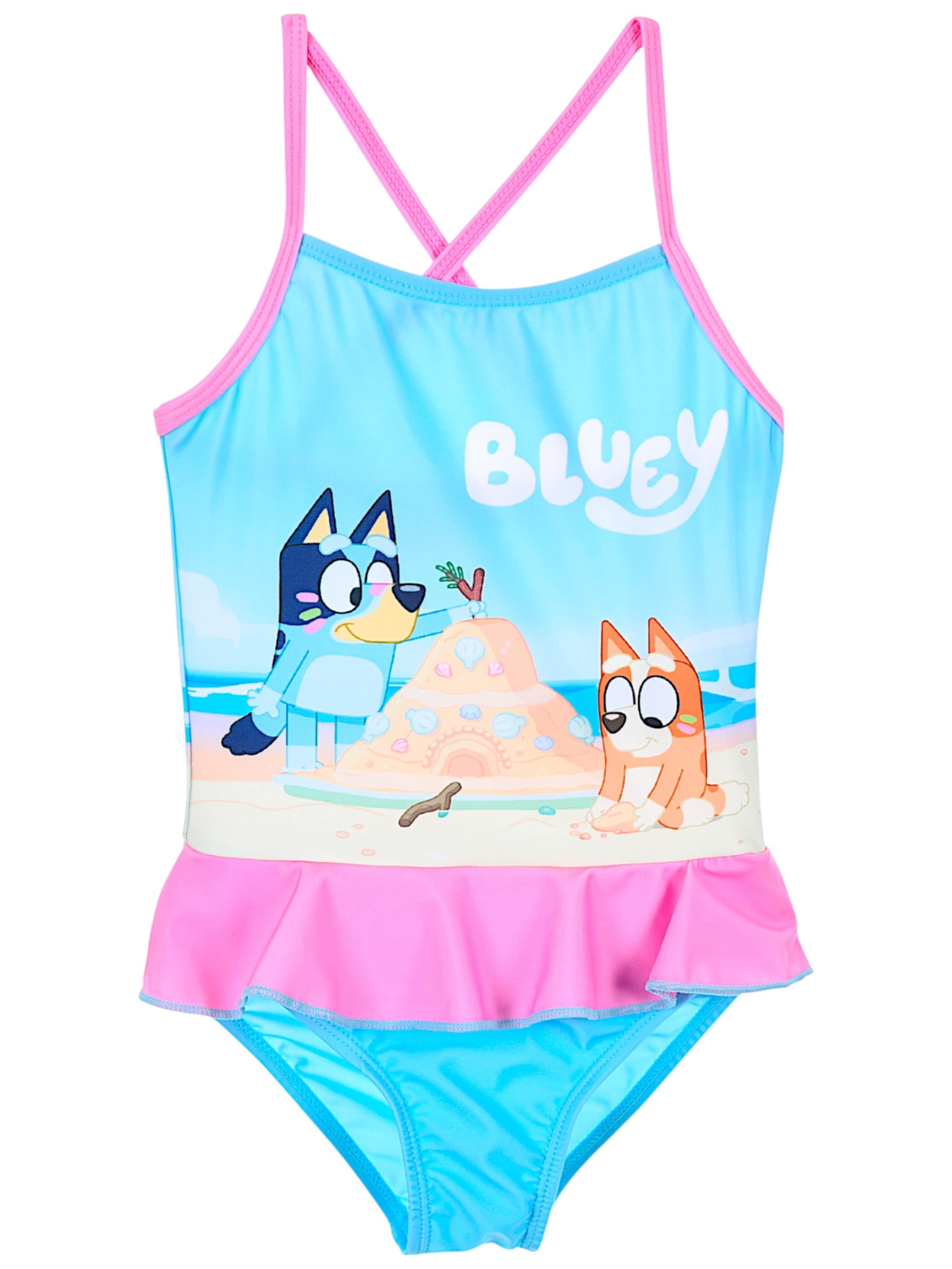 Bluey Swimsuit 'Bluey & Bingo' in Blue: front