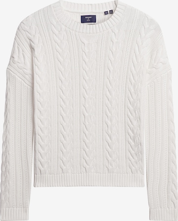 Superdry Sweater in White: front