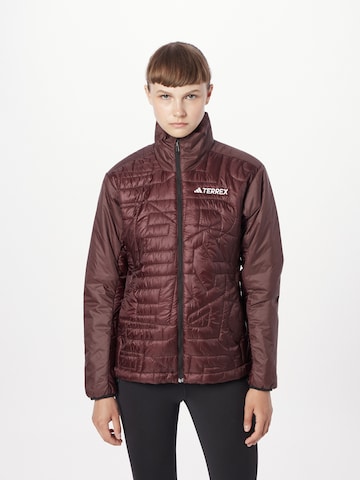 ADIDAS TERREX Outdoor Jacket 'Xperior Varilite Primaloft' in Brown: front