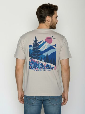 T-Shirt 'Fusion Mountain Bloom' GREENBOMB en gris : devant