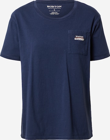 BURTON Funkcionalna majica | modra barva: sprednja stran