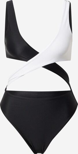 Costum de baie întreg hunkemöller x NA-KD pe negru / alb, Vizualizare produs