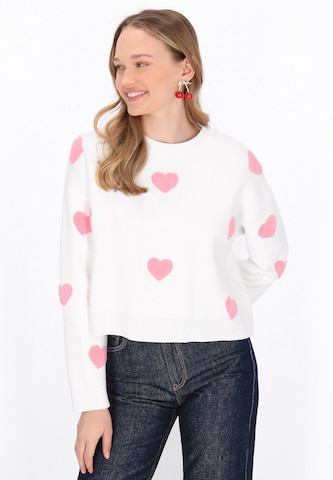 MYMO - Pullover em branco: frente