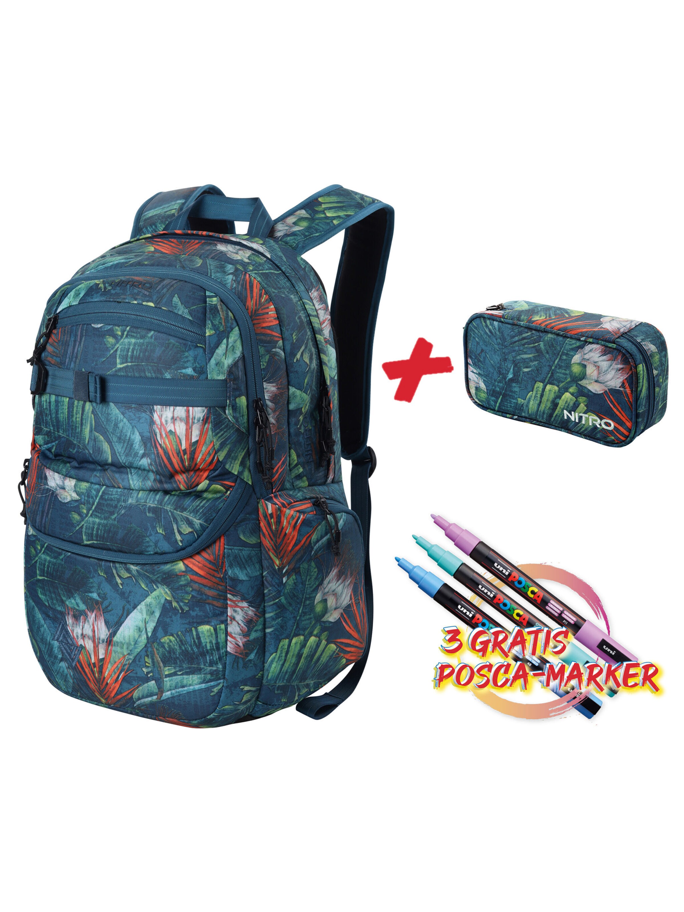 NITRO Backpack 'SET FUTURE HERO' in Green: front