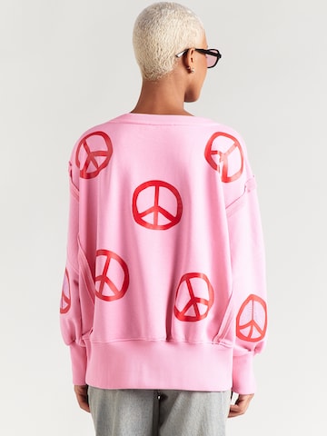 Sweat-shirt 'Peace' miss goodlife en rose