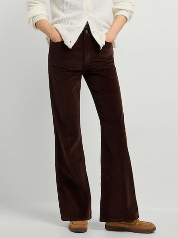 Pepe Jeans - Acampanado Pantalón 'Willa' en marrón: frente