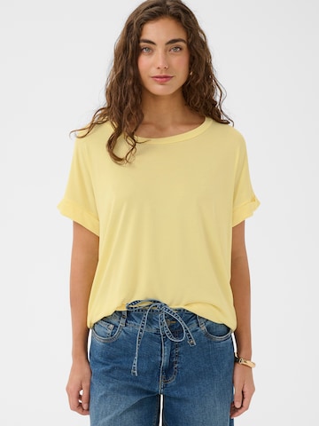CULTURE - Camiseta 'Kajsa' en amarillo: frente