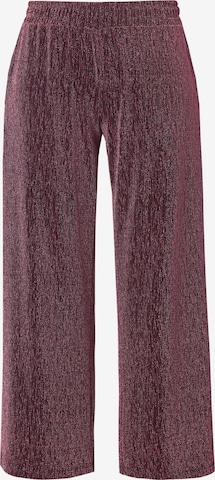 MIAMODA Wide leg Trousers in Red: front