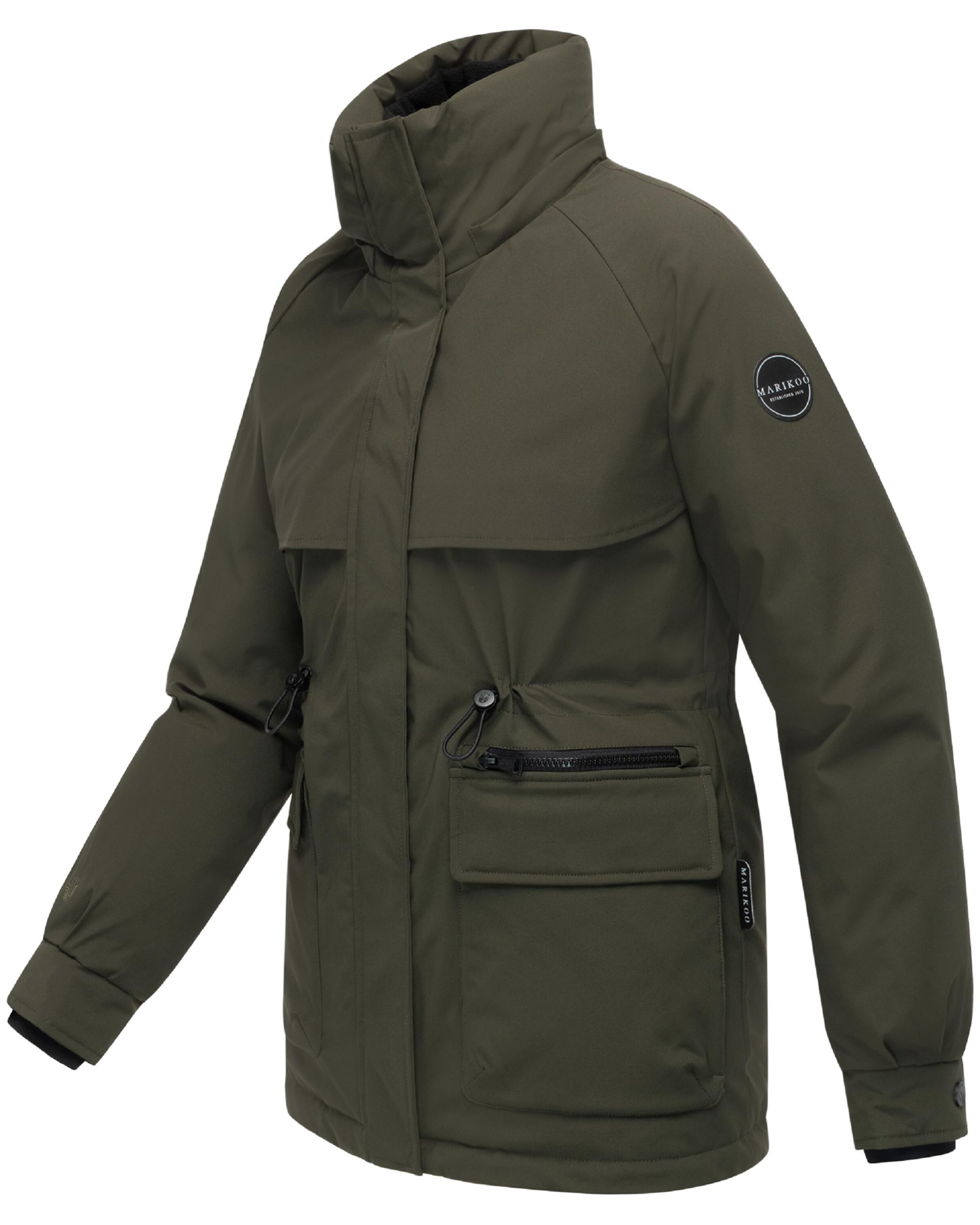 MARIKOO Pitkä talvitakki 'Shigaraa XVI' värissä vihreä