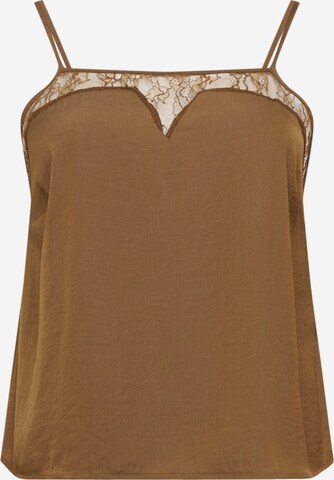 ABOUT YOU Curvy Top 'Kiara' in Brown: front