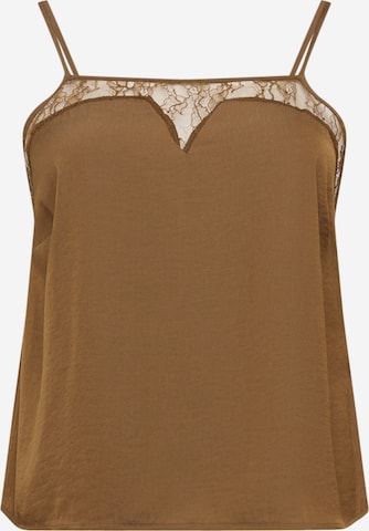 ABOUT YOU Curvy Top 'Kiara' in Braun: front
