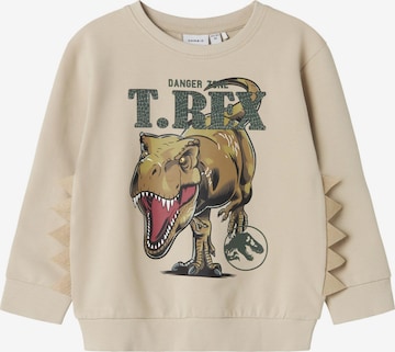 Sweat 'Jurassic Park' NAME IT en beige : devant